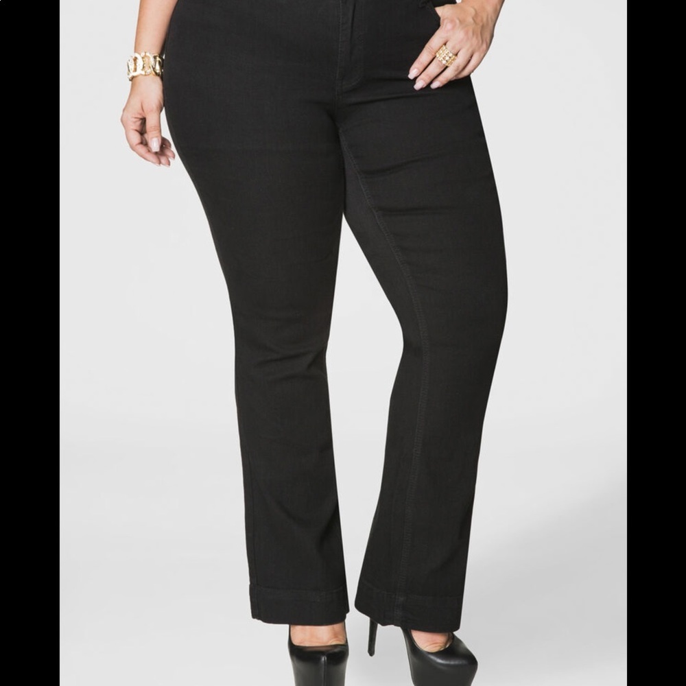 Ashley Stewart sz 26 average black jeans bootcut - Picture 2 of 8